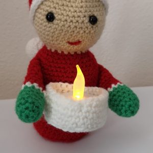 Pupazzo portacandele natalizio+ candela