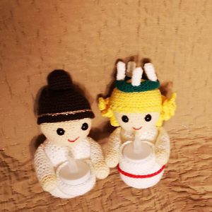 Pupazzi portacandele natalizio+candela