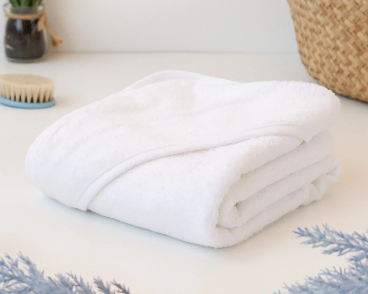 KIOKIDS TELO BAGNO BAMBU' BIANCO - immagine 2