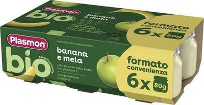 PLASMON OMO BIO MELA BANANA 6X80G - immagine 2